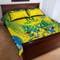 Brazil Football Custom Quilt Bed Set Brasil Birds Mascot Bora Brasil!