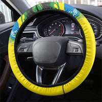 Brazil Football Steering Wheel Cover Brasil Birds Mascot Bora Brasil!