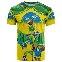 Brazil Football Custom T Shirt Brasil Birds Mascot Bora Brasil!