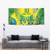 Brazil Football Custom Tapestry Brasil Birds Mascot Bora Brasil!
