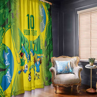 Brazil Football Custom Window Curtain Brasil Birds Mascot Bora Brasil!