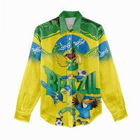 Brazil Football Custom Women Casual Shirt Brasil Birds Mascot Bora Brasil!