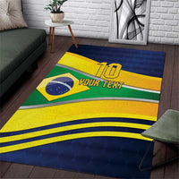 Brazil Football Custom Area Rug Selecao Canarinho Flag Motif