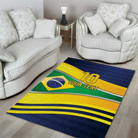 Brazil Football Custom Area Rug Selecao Canarinho Flag Motif