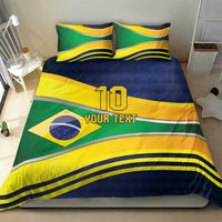 Brazil Football Custom Bedding Set Selecao Canarinho Flag Motif