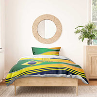 Brazil Football Custom Bedding Set Selecao Canarinho Flag Motif