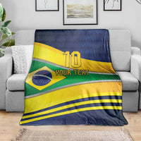 Brazil Football Custom Blanket Selecao Canarinho Flag Motif