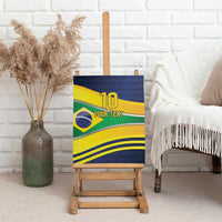 Brazil Football Custom Canvas Wall Art Selecao Canarinho Flag Motif