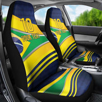Brazil Football Custom Car Seat Cover Selecao Canarinho Flag Motif