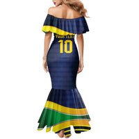 Brazil Football Custom Family Matching Mermaid Dress and Hawaiian Shirt Selecao Canarinho Flag Motif