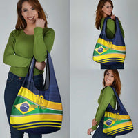 Brazil Football Custom Grocery Bag Selecao Canarinho Flag Motif