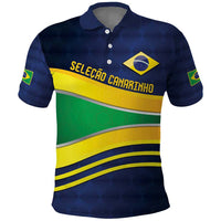 Brazil Football Custom Polo Shirt Selecao Canarinho Flag Motif