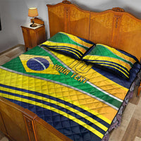Brazil Football Custom Quilt Bed Set Selecao Canarinho Flag Motif