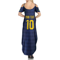 Brazil Football Custom Summer Maxi Dress Selecao Canarinho Flag Motif