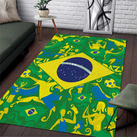 Brazil Ordem e Progresso Area Rug Native Brasil Mixed Together