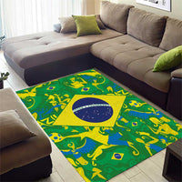 Brazil Ordem e Progresso Area Rug Native Brasil Mixed Together