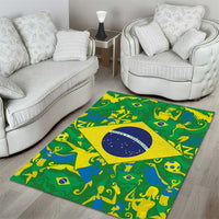 Brazil Ordem e Progresso Area Rug Native Brasil Mixed Together
