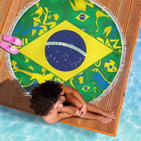 Brazil Ordem e Progresso Beach Blanket Native Brasil Mixed Together