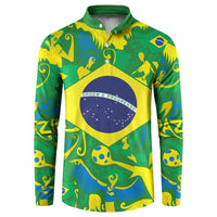 Brazil Ordem e Progresso Button Sweatshirt Native Brasil Mixed Together