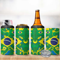 Brazil Ordem e Progresso 4 in 1 Can Cooler Tumbler Native Brasil Mixed Together