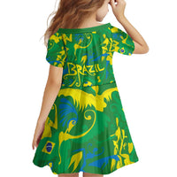 Brazil Ordem e Progresso Family Matching Long Sleeve Bodycon Dress and Hawaiian Shirt Native Brasil Mixed Together