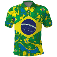 Brazil Ordem e Progresso Polo Shirt Native Brasil Mixed Together