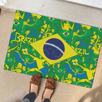 Brazil Ordem e Progresso Rubber Doormat Native Brasil Mixed Together
