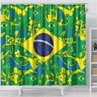Brazil Ordem e Progresso Shower Curtain Native Brasil Mixed Together