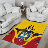 Colombia Football Custom Area Rug Come On Los Cafeteros Flag Style