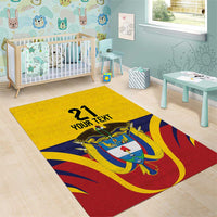 Colombia Football Custom Area Rug Come On Los Cafeteros Flag Style