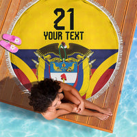 Colombia Football Custom Beach Blanket Come On Los Cafeteros Flag Style