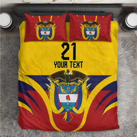 Colombia Football Custom Bedding Set Come On Los Cafeteros Flag Style
