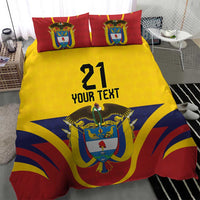 Colombia Football Custom Bedding Set Come On Los Cafeteros Flag Style