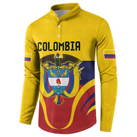 Colombia Football Custom Button Sweatshirt Come On Los Cafeteros Flag Style