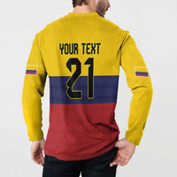 Colombia Football Custom Button Sweatshirt Come On Los Cafeteros Flag Style