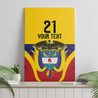 Colombia Football Custom Canvas Wall Art Come On Los Cafeteros Flag Style