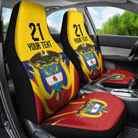 Colombia Football Custom Car Seat Cover Come On Los Cafeteros Flag Style