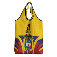 Colombia Football Custom Grocery Bag Come On Los Cafeteros Flag Style