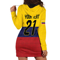 Colombia Football Custom Hoodie Dress Come On Los Cafeteros Flag Style