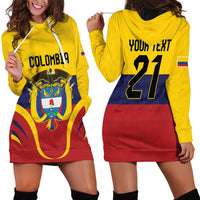 Colombia Football Custom Hoodie Dress Come On Los Cafeteros Flag Style