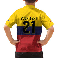 Colombia Football Custom Kid Hawaiian Shirt Come On Los Cafeteros Flag Style