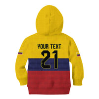 Colombia Football Custom Kid Hoodie Come On Los Cafeteros Flag Style