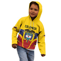 Colombia Football Custom Kid Hoodie Come On Los Cafeteros Flag Style