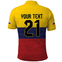 Colombia Football Custom Polo Shirt Come On Los Cafeteros Flag Style