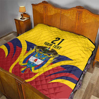 Colombia Football Custom Quilt Come On Los Cafeteros Flag Style