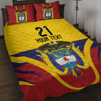 Colombia Football Custom Quilt Bed Set Come On Los Cafeteros Flag Style