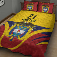 Colombia Football Custom Quilt Bed Set Come On Los Cafeteros Flag Style