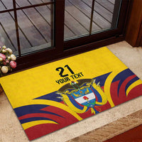 Colombia Football Custom Rubber Doormat Come On Los Cafeteros Flag Style