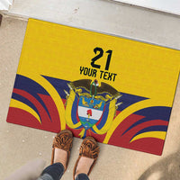 Colombia Football Custom Rubber Doormat Come On Los Cafeteros Flag Style