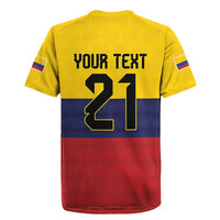 Colombia Football Custom Rugby Jersey Come On Los Cafeteros Flag Style